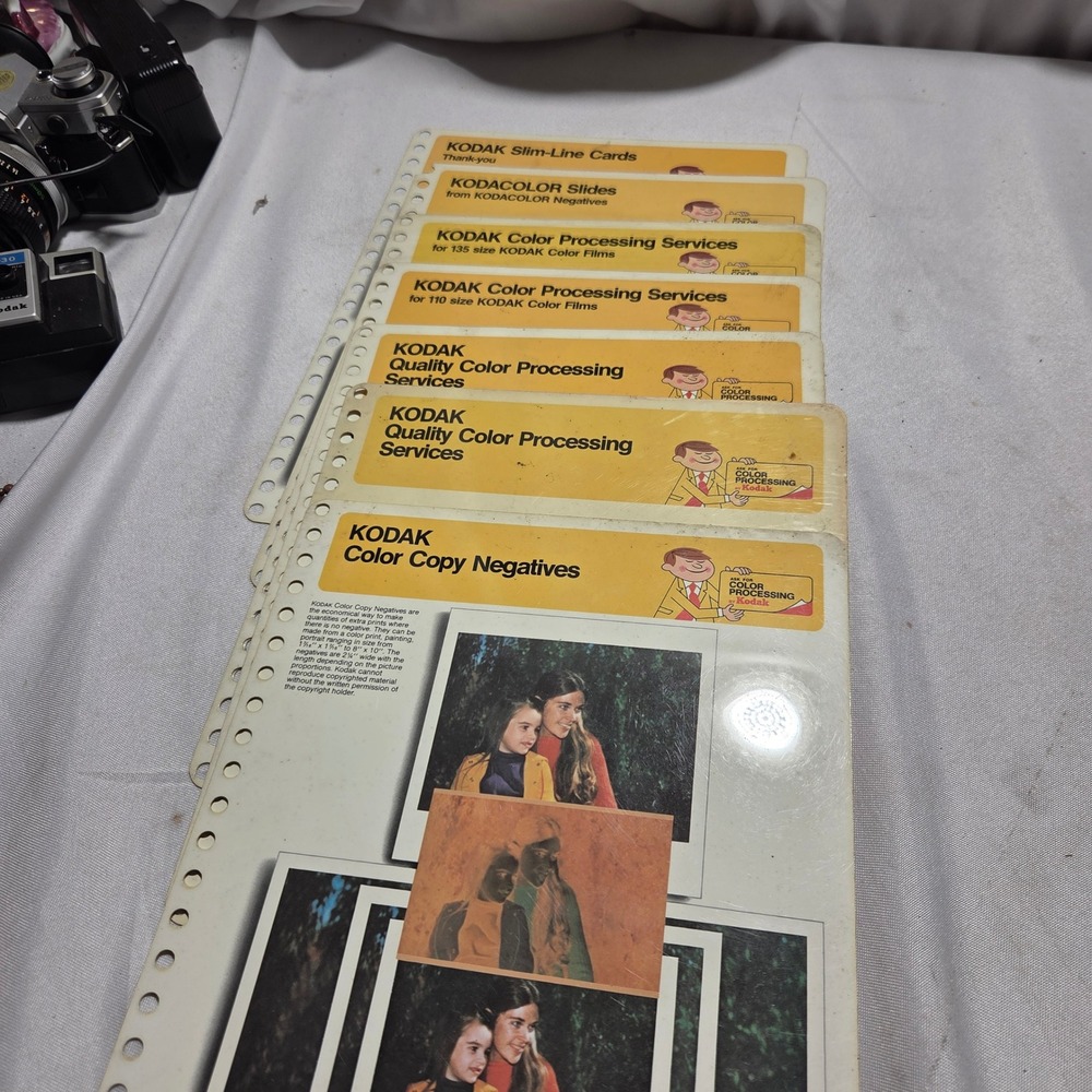 Vintage Kodak Color Processing Services Advertising Binder Pages Lot‎ 70s Decor